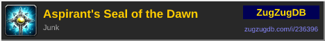 Aspirant's Seal of the Dawn: forum signature banner