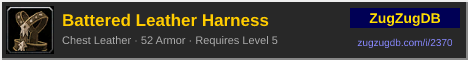 Battered Leather Harness: forum signature banner