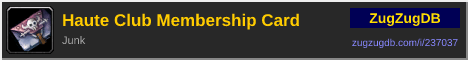 Haute Club Membership Card: forum signature banner