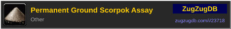Permanent Ground Scorpok Assay: forum signature banner