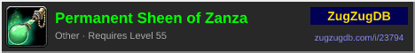 Permanent Sheen of Zanza: forum signature banner