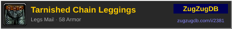 Tarnished Chain Leggings: forum signature banner