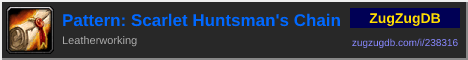Pattern: Scarlet Huntsman's Chain: forum signature banner