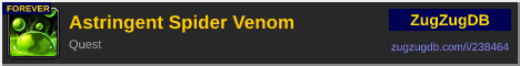 Astringent Spider Venom: forum signature banner