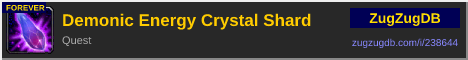 Demonic Energy Crystal Shard: forum signature banner