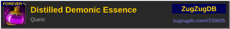 Distilled Demonic Essence: forum signature banner