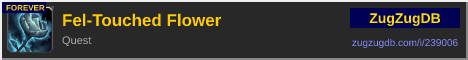 Fel-Touched Flower: forum signature banner