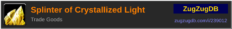 Splinter of Crystallized Light: forum signature banner