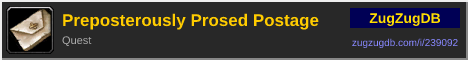 Preposterously Prosed Postage: forum signature banner