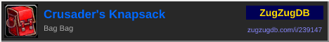 Crusader's Knapsack: forum signature banner