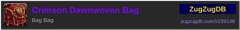 Crimson Dawnwoven Bag: forum signature banner