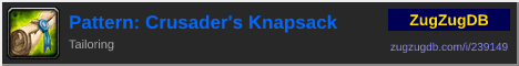 Pattern: Crusader's Knapsack: forum signature banner