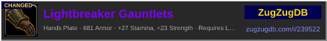 Lightbreaker Gauntlets: forum signature banner