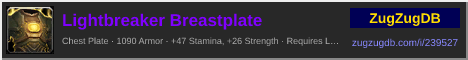 Lightbreaker Breastplate: forum signature banner