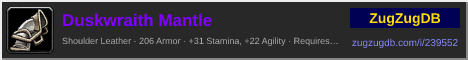 Duskwraith Mantle: forum signature banner