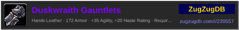Duskwraith Gauntlets: forum signature banner