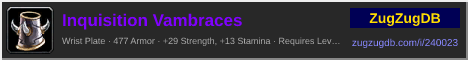 Inquisition Vambraces: forum signature banner