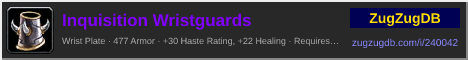 Inquisition Wristguards: forum signature banner