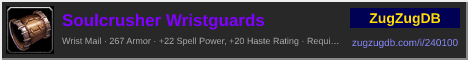 Soulcrusher Wristguards: forum signature banner