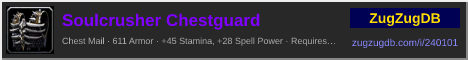 Soulcrusher Chestguard: forum signature banner