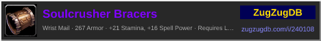 Soulcrusher Bracers: forum signature banner