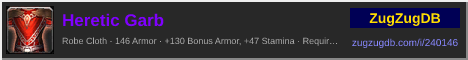 Heretic Garb: forum signature banner