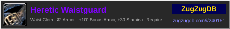 Heretic Waistguard: forum signature banner