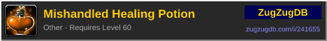 Mishandled Healing Potion: forum signature banner