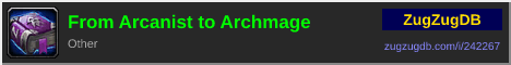 From Arcanist to Archmage: forum signature banner