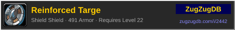 Reinforced Targe: forum signature banner
