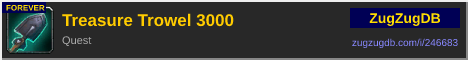 Treasure Trowel 3000: forum signature banner