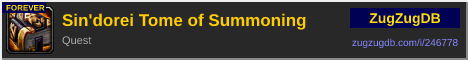 Sin'dorei Tome of Summoning: forum signature banner