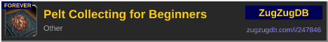 Pelt Collecting for Beginners: forum signature banner