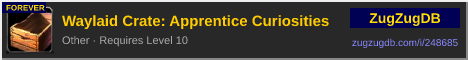 Waylaid Crate: Apprentice Curiosities: forum signature banner