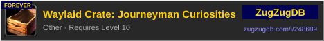 Waylaid Crate: Journeyman Curiosities: forum signature banner