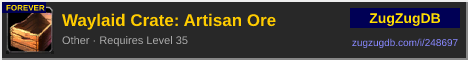Waylaid Crate: Artisan Ore: forum signature banner