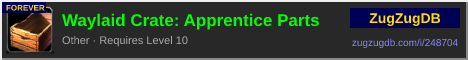 Waylaid Crate: Apprentice Parts: forum signature banner