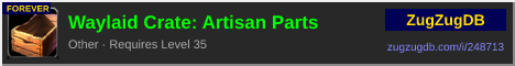 Waylaid Crate: Artisan Parts: forum signature banner