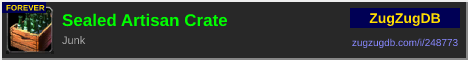 Sealed Artisan Crate: forum signature banner