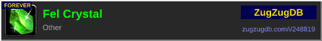 Fel Crystal: forum signature banner