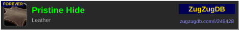 Pristine Hide: forum signature banner