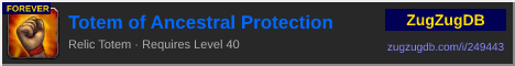 Totem of Ancestral Protection: forum signature banner