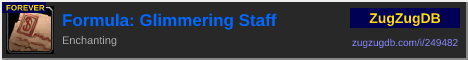 Formula: Glimmering Staff: forum signature banner