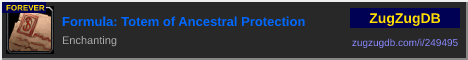 Formula: Totem of Ancestral Protection: forum signature banner