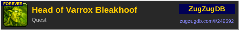 Head of Varrox Bleakhoof: forum signature banner
