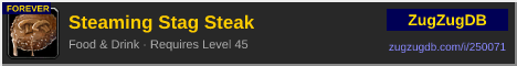 Steaming Stag Steak: forum signature banner