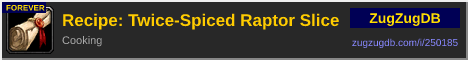 Recipe: Twice-Spiced Raptor Slice: forum signature banner