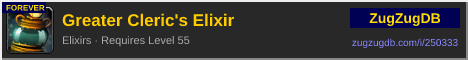 Greater Cleric's Elixir: forum signature banner
