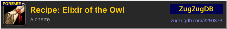 Recipe: Elixir of the Owl: forum signature banner