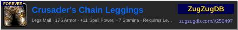 Crusader's Chain Leggings: forum signature banner